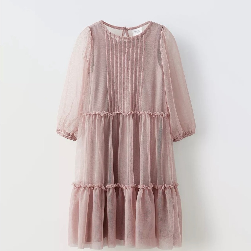 Zara Kids Blush Tulle Dress